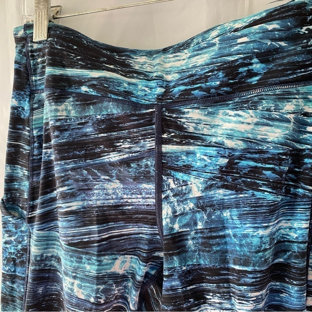 Lululemon‎ Speed Up Crop 21" Shorelines Multi Blue size 12 W6AO8S - Picture 4 of 10